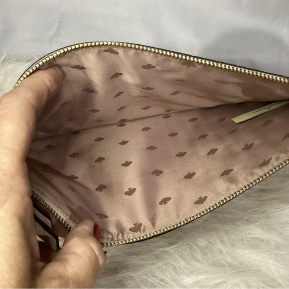 Kate Spade Gia Larchmont Ave Butterfly Leather Clutch Pouch EUC Beautiful - Picture 4 of 8